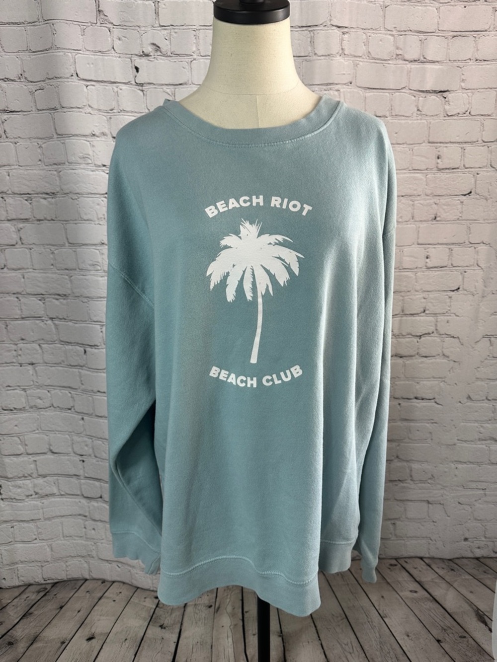 Beach Riot Beach Club Palm Tree Graphic Oversized sweatshirt XL